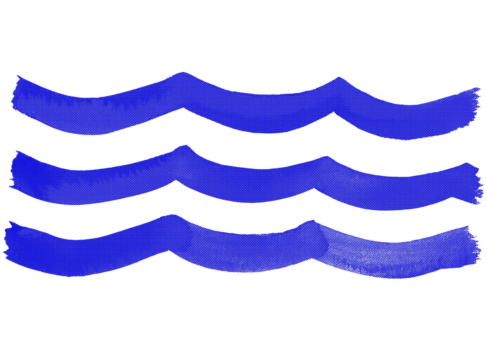 Thre blue waves from Royal Copenhagen
